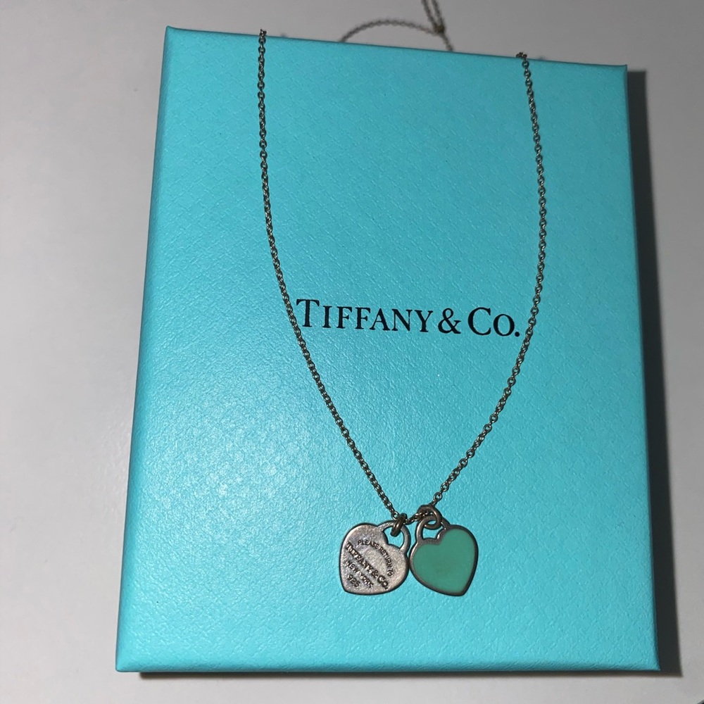 Tiffany & Co. Silver and Turquoise Heart Necklace